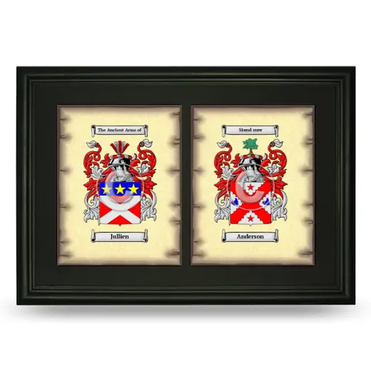 Double Coat of Arms Framed - Black