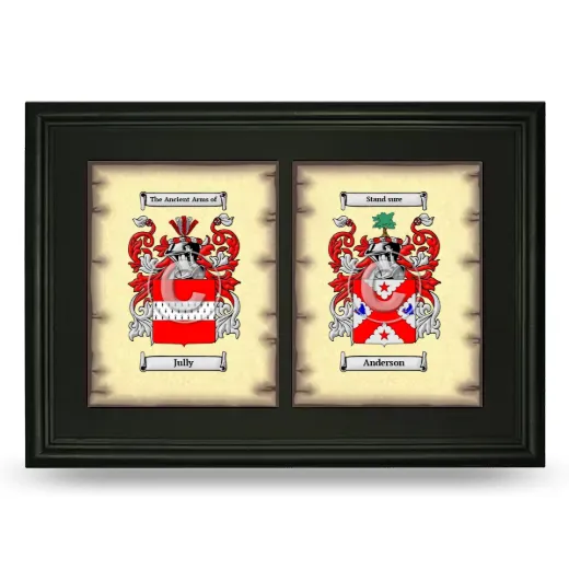 Double Coat of Arms Framed - Black