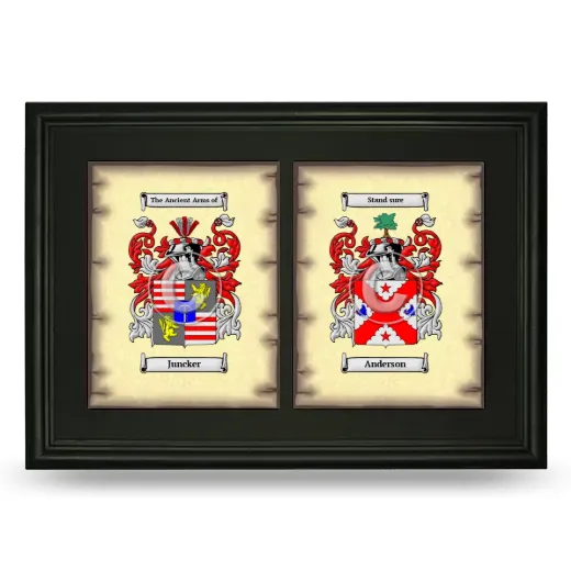 Double Coat of Arms Framed - Black