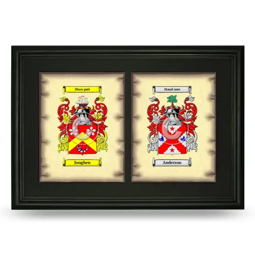 Double Coat of Arms Framed - Black