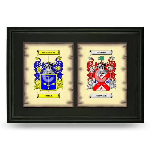 Double Coat of Arms Framed - Black