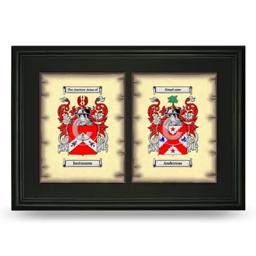 Double Coat of Arms Framed - Black