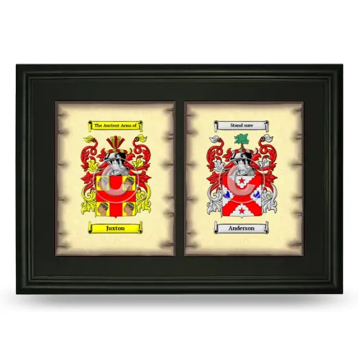 Double Coat of Arms Framed - Black