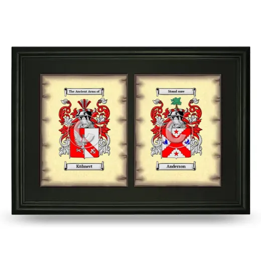 Double Coat of Arms Framed - Black