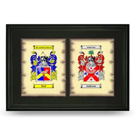 Double Coat of Arms Framed - Black