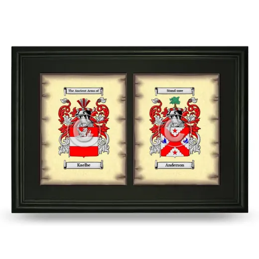 Double Coat of Arms Framed - Black