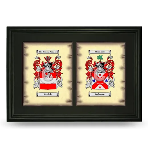 Double Coat of Arms Framed - Black