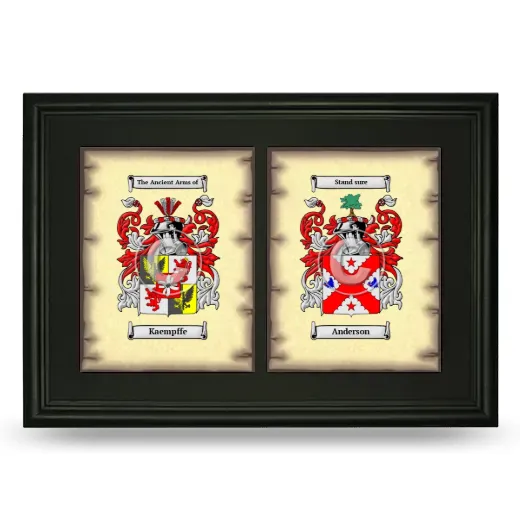 Double Coat of Arms Framed - Black
