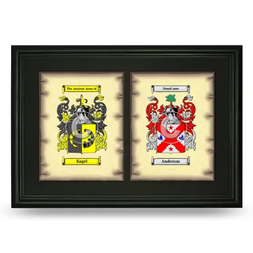 Double Coat of Arms Framed - Black