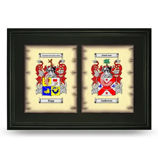 Double Coat of Arms Framed - Black