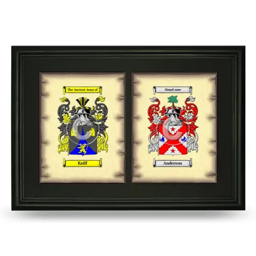 Double Coat of Arms Framed - Black