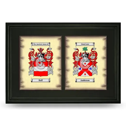 Double Coat of Arms Framed - Black