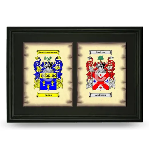 Double Coat of Arms Framed - Black