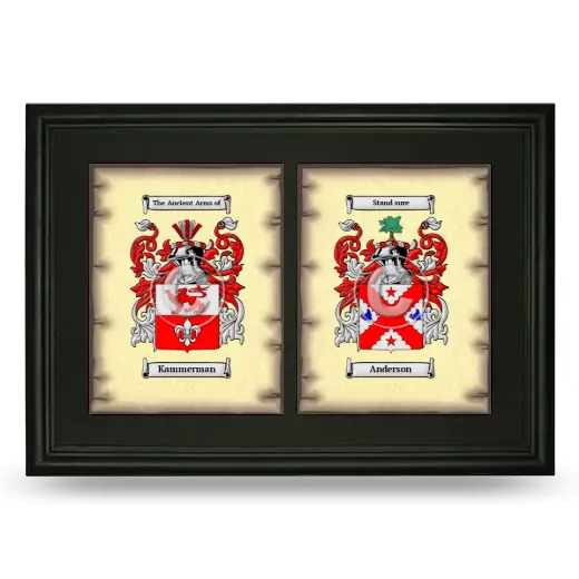 Double Coat of Arms Framed - Black
