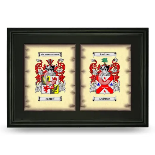 Double Coat of Arms Framed - Black
