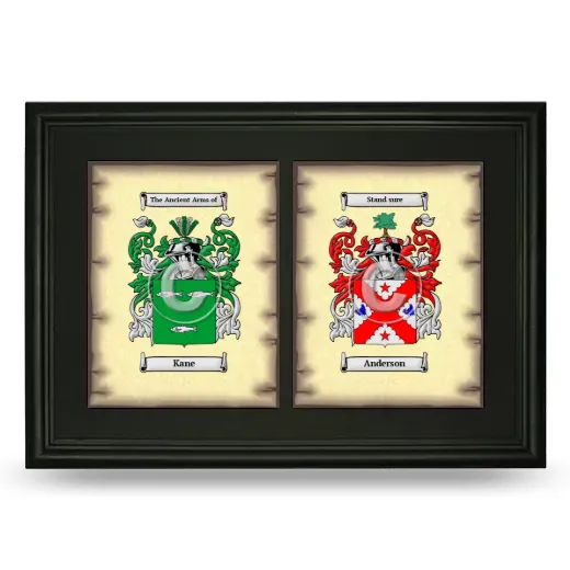 Double Coat of Arms Framed - Black