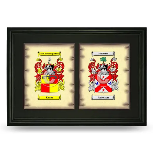 Double Coat of Arms Framed - Black