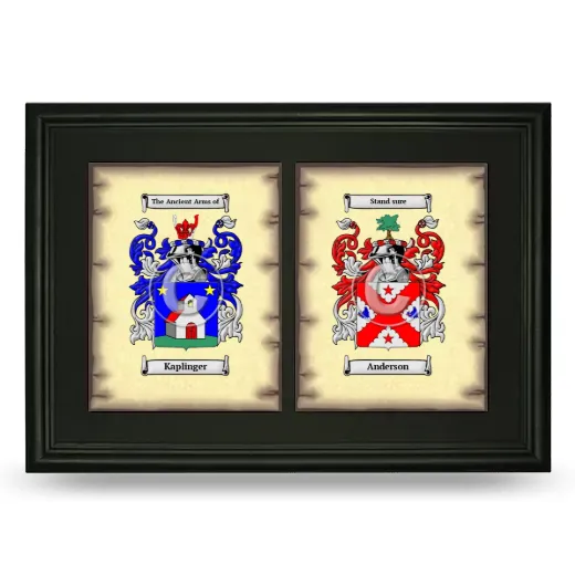 Double Coat of Arms Framed - Black