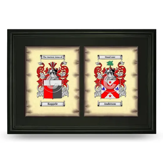 Double Coat of Arms Framed - Black