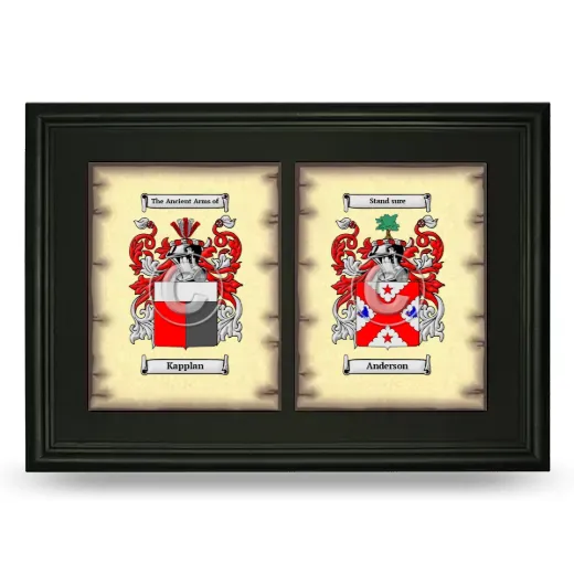 Double Coat of Arms Framed - Black