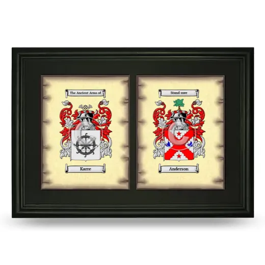 Double Coat of Arms Framed - Black