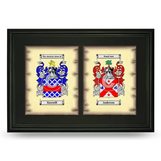 Double Coat of Arms Framed - Black