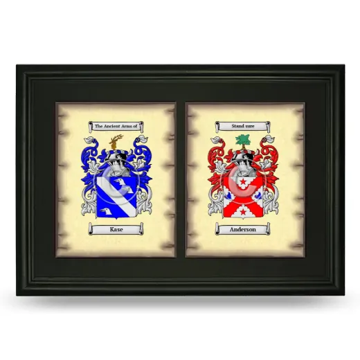 Double Coat of Arms Framed - Black