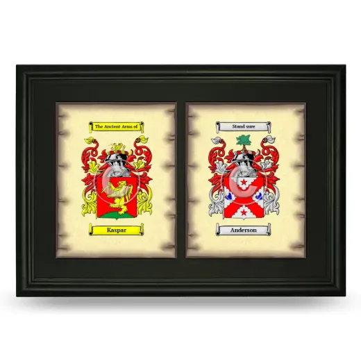 Double Coat of Arms Framed - Black