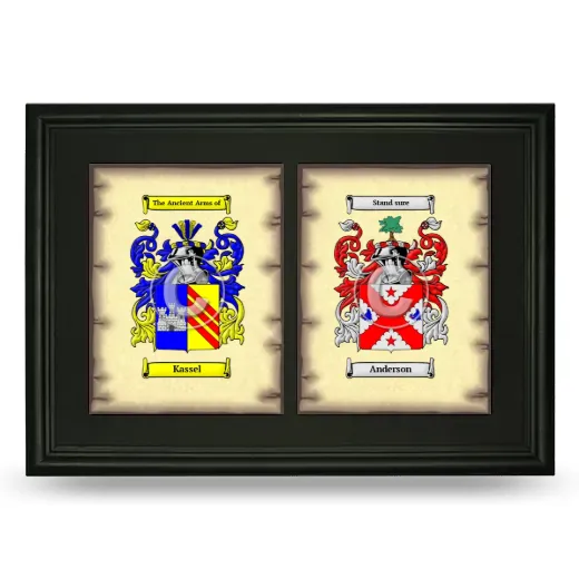 Double Coat of Arms Framed - Black
