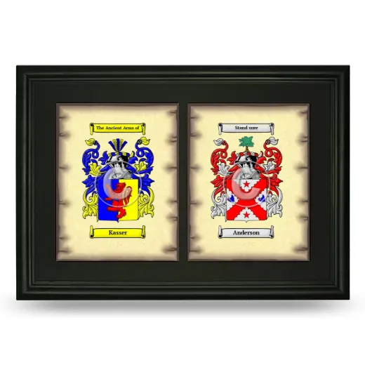 Double Coat of Arms Framed - Black
