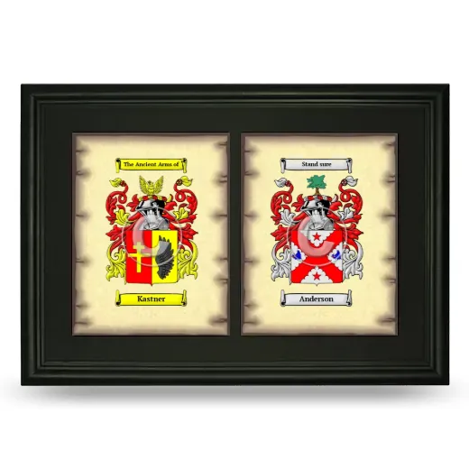 Double Coat of Arms Framed - Black