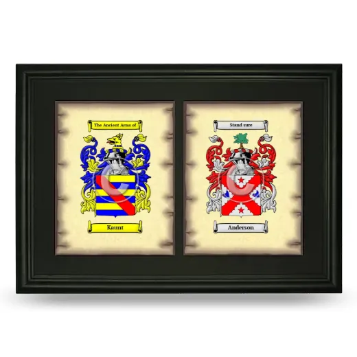 Double Coat of Arms Framed - Black