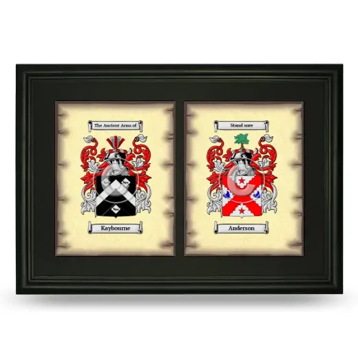 Double Coat of Arms Framed - Black