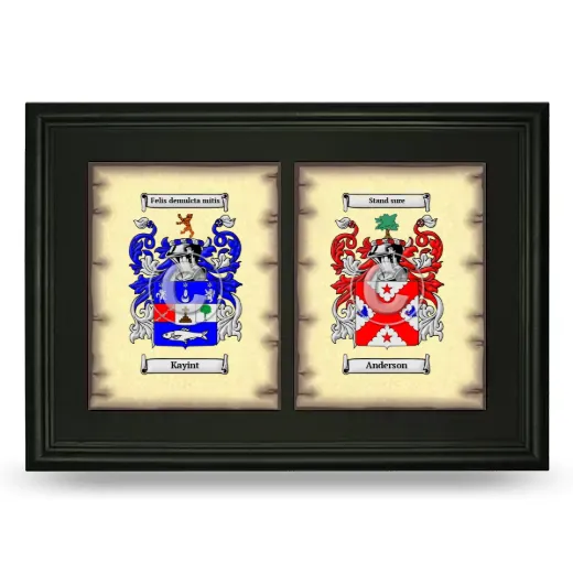 Double Coat of Arms Framed - Black