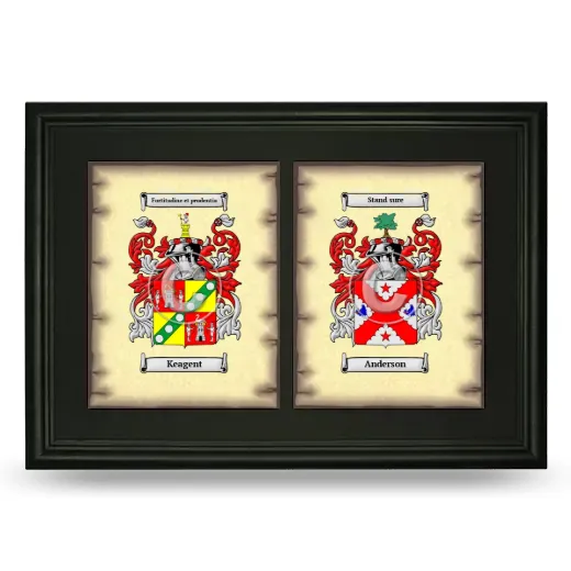 Double Coat of Arms Framed - Black