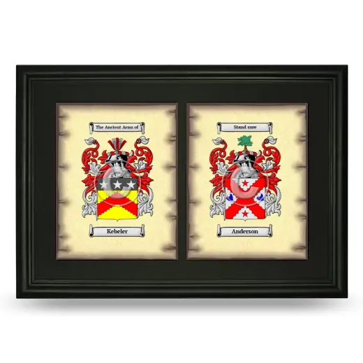 Double Coat of Arms Framed - Black