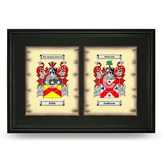 Double Coat of Arms Framed - Black