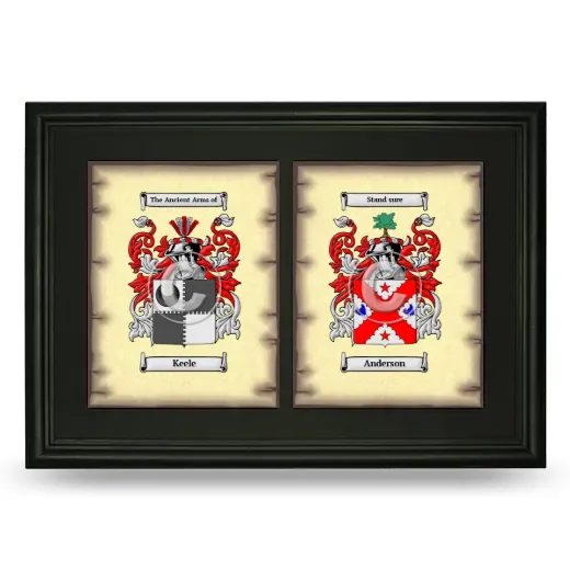Double Coat of Arms Framed - Black