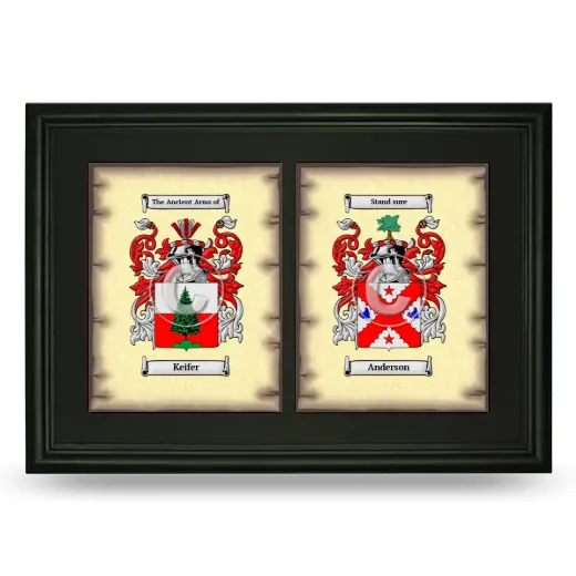Double Coat of Arms Framed - Black