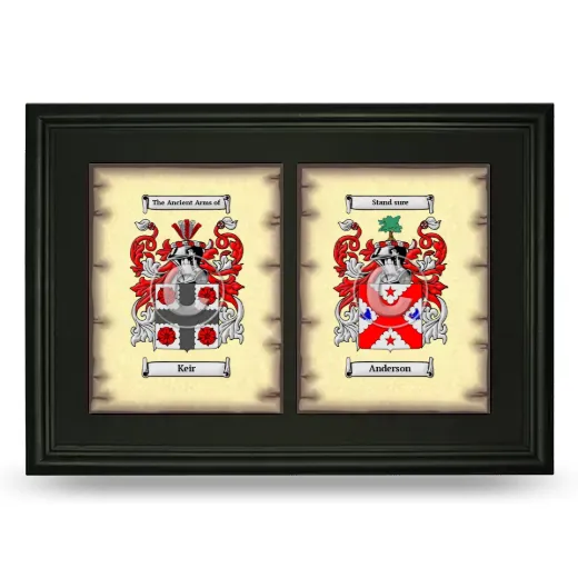 Double Coat of Arms Framed - Black