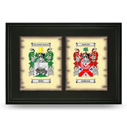 Double Coat of Arms Framed - Black