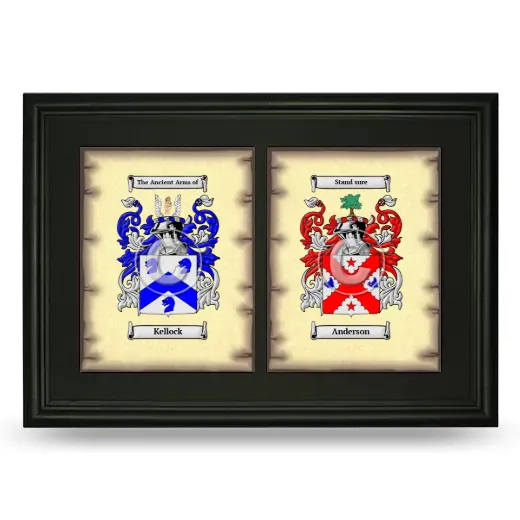 Double Coat of Arms Framed - Black
