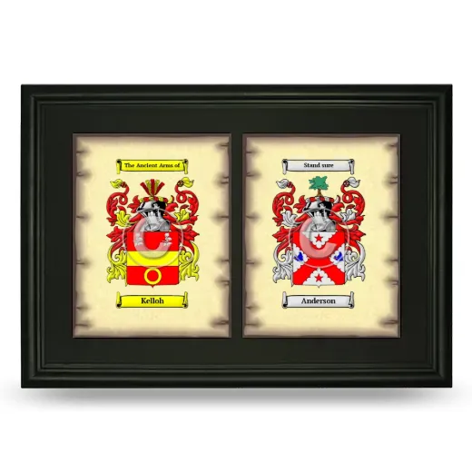 Double Coat of Arms Framed - Black