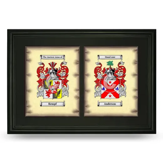 Double Coat of Arms Framed - Black