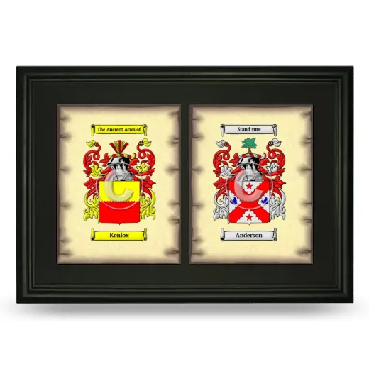 Double Coat of Arms Framed - Black