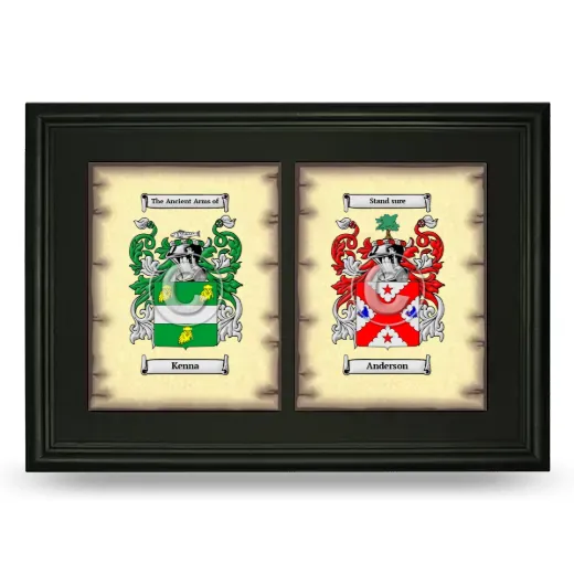 Double Coat of Arms Framed - Black