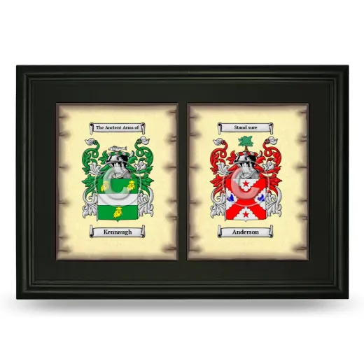 Double Coat of Arms Framed - Black
