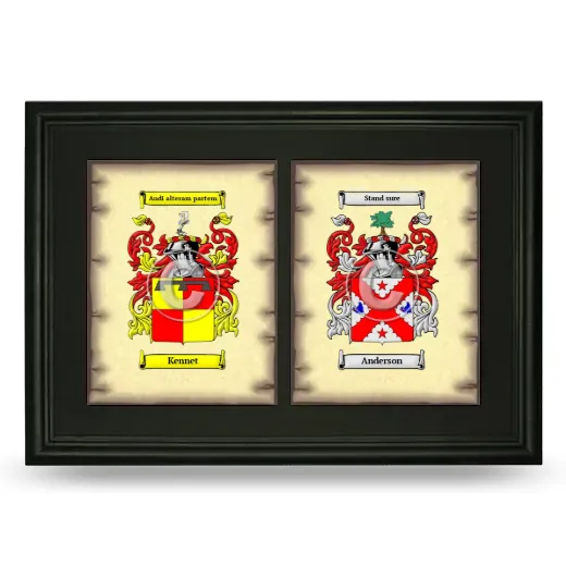 Double Coat of Arms Framed - Black