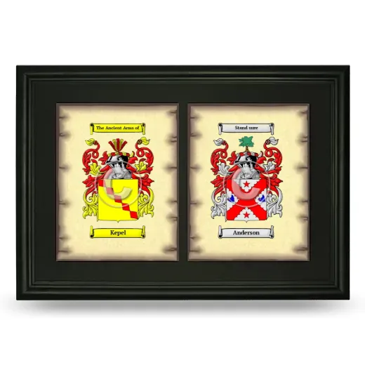 Double Coat of Arms Framed - Black