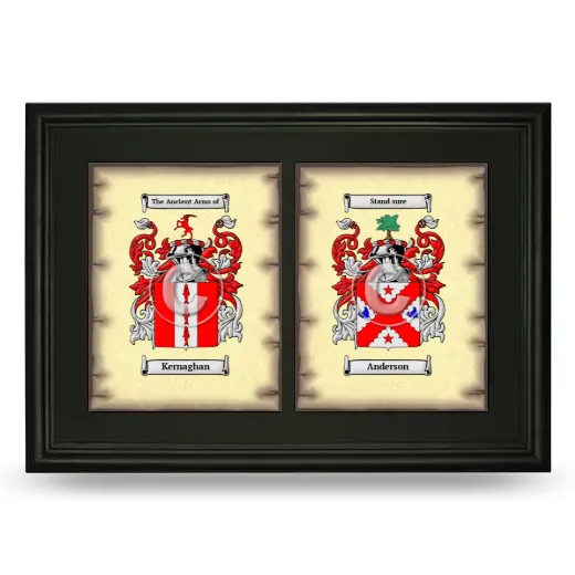 Double Coat of Arms Framed - Black